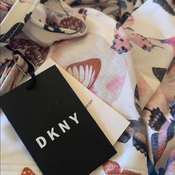 DKNY Surplice Ruched One-Piece Swimsuit NWT - Picture 4 of 6